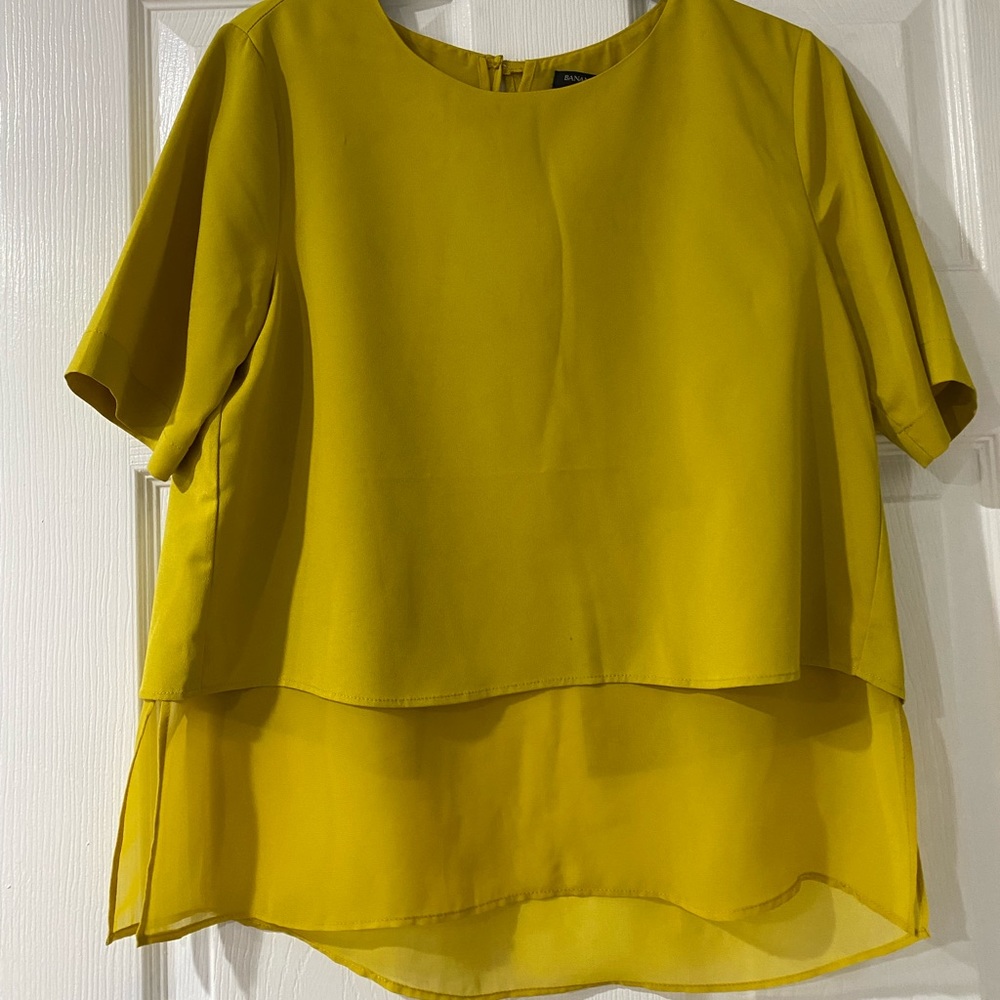 Banana Republic mustard yellow blouse